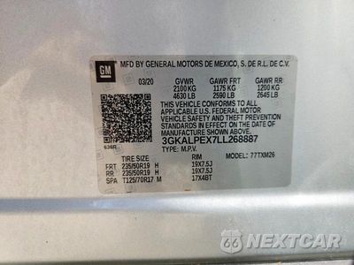 Zdjęcie 14 z 14 samochodu: 2020 GMC TERRAIN SLT VIN:3GKALPEX7LL268887 - miniatura