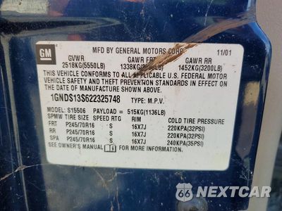 Zdjęcie 13 z 13 samochodu: 2002 CHEVROLET TRAILBLAZER VIN:1GNDS13S622325748 - miniatura