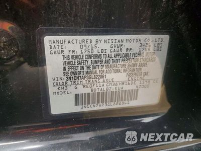 Zdjęcie 12 z 12 samochodu: 2016 NISSAN VERSA 1.6 SV VIN:3N1CN7AP3GL822861 - miniatura