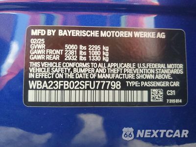 Zdjęcie 12 z 12 samochodu: 2025 BMW 430I GRAN COUPE VIN:WBA23FB02SFU77798 - miniatura
