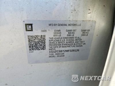 Zdjęcie 12 z 12 samochodu: 2021 CHEVROLET MALIBU LS VIN:1G1ZC5ST2MF029126 - miniatura