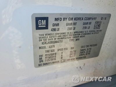 Zdjęcie 12 z 12 samochodu: 2016 BUICK ENCORE VIN:KL4CJASBXGB642751 - miniatura