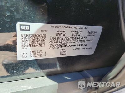 Zdjęcie 13 z 13 samochodu: 2023 CHEVROLET SUBURBAN K1500 LT VIN:1GNSKCKD3PR193228 - miniatura