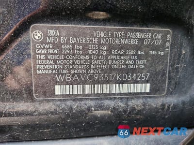 Zdjęcie 12 z 12 samochodu: 2007 BMW 328 XI VIN:WBAVC93517K034257 - miniatura