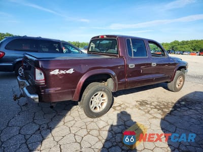 Trzecie zdjęcie samochodu z tyłu: 2004 DODGE DAKOTA QUAD SLT VIN:1D7HG48N34S622601 - miniatura
