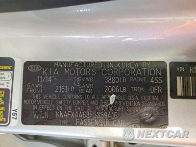 Zdjęcie 12 z 12 samochodu: 2015 KIA FORTE LX VIN:KNAFX4A63F5359416 - miniatura