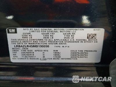 Zdjęcie 14 z 14 samochodu: 2021 BUICK ENVISION PREFERRED VIN:LRBAZLR45MD190098 - miniatura