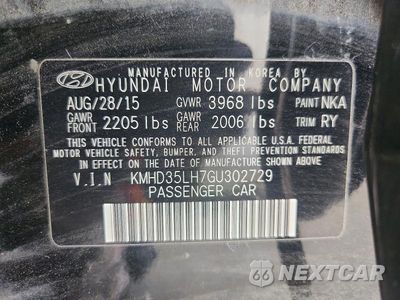 Zdjęcie 12 z 12 samochodu: 2016 HYUNDAI ELANTRA GT BASE VIN:KMHD35LH7GU302729 - miniatura