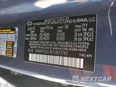 Zdjęcie 12 z 12 samochodu: 2026 HYUNDAI SANTA FE CALLIGRAPHY VIN:5NMP5DG18TH073742 - miniatura