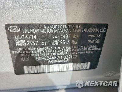 Zdjęcie 12 z 12 samochodu: 2015 HYUNDAI SONATA SE VIN:5NPE24AF2FH037122 - miniatura