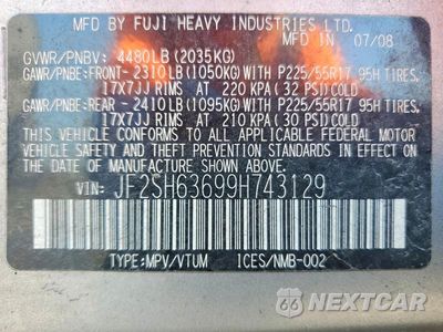 Zdjęcie 13 z 13 samochodu: 2009 SUBARU FORESTER 2.0XT PREMIUM VIN:JF2SH63699H743129 - miniatura