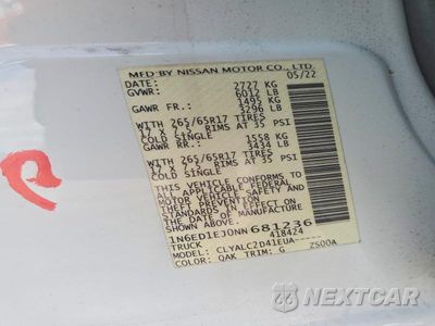 Zdjęcie 12 z 12 samochodu: 2022 NISSAN FRONTIER SV VIN:1N6ED1EJ0NN681236 - miniatura