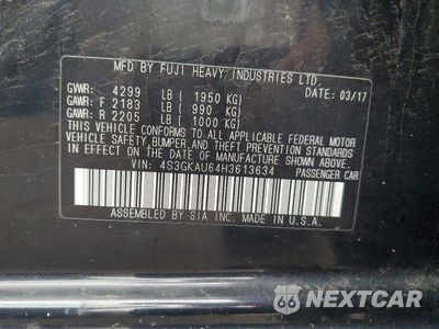 Zdjęcie 13 z 13 samochodu: 2017 SUBARU IMPREZA LIMITED VIN:4S3GKAU64H3613634 - miniatura