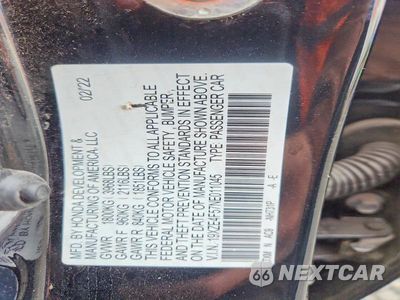 Zdjęcie 12 z 12 samochodu: 2022 HONDA INSIGHT EX VIN:19XZE4F57NE011045 - miniatura