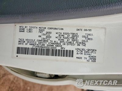 Zdjęcie 13 z 13 samochodu: 1995 TOYOTA 4RUNNER VIN:JT3VN39W4S0212004 - miniatura