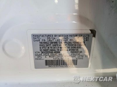 Zdjęcie 12 z 12 samochodu: 2016 NISSAN VERSA NOTE SV VIN:3N1CE2CP4GL402655 - miniatura