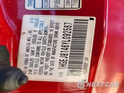 Zdjęcie 12 z 12 samochodu: 2000 HONDA CIVIC EX VIN:1HGEJ8146YL092567 - miniatura