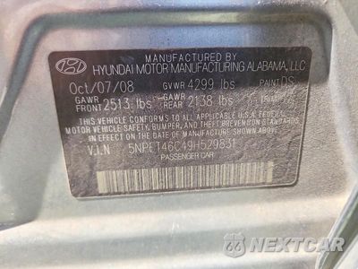 Zdjęcie 12 z 12 samochodu: 2009 HYUNDAI SONATA GLS VIN:5NPET46C49H529831 - miniatura