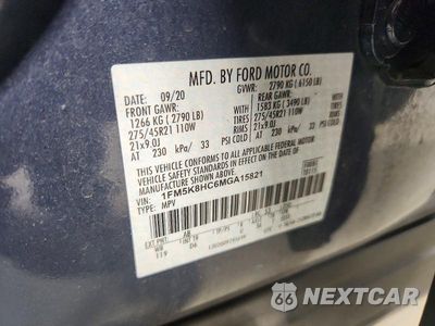 Zdjęcie 13 z 13 samochodu: 2021 FORD EXPLORER PLATINUM VIN:1FM5K8HC6MGA15821 - miniatura