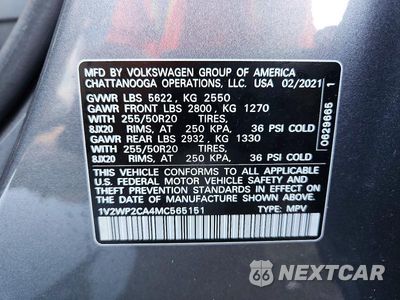 Zdjęcie 13 z 13 samochodu: 2021 VOLKSWAGEN ATLAS SE VIN:1V2WP2CA4MC565151 - miniatura