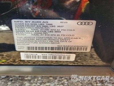 Zdjęcie 12 z 12 samochodu: 2024 AUDI Q8 E-TRON PRESTIGE VIN:WA16ABGE9RB006251 - miniatura