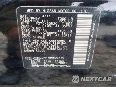 Zdjęcie 14 z 14 samochodu: 2011 INFINITI QX56 BASE VIN:JN8AZ2NF4B9503410 - miniatura