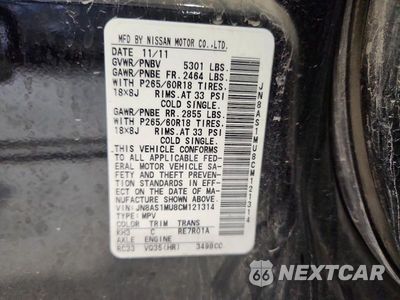 Zdjęcie 13 z 13 samochodu: 2012 INFINITI FX35 BASE VIN:JN8AS1MU8CM121314 - miniatura