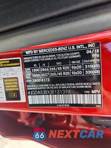 Zdjęcie 13 z 13 samochodu: 2018 MERCEDES-BENZ GLE 350 VIN:4JGDA5JBXJB131398 - miniatura