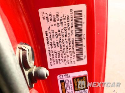 Zdjęcie 12 z 12 samochodu: 2012 HONDA CIVIC LX VIN:2HGFG3B54CH545684 - miniatura