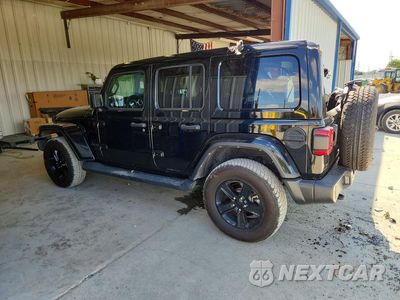 Drugie zdjęcie samochodu z przodu: 2021 JEEP WRANGLER UNLIMITED SAHARA VIN:1C4HJXEGXMW736994 - miniatura