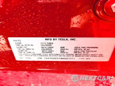 Zdjęcie 12 z 12 samochodu: 2022 TESLA MODEL Y VIN:7SAYGDEE5NA001311 - miniatura