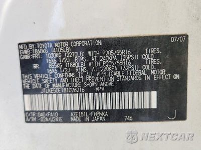 Zdjęcie 12 z 12 samochodu: 2008 SCION XB BASE VIN:JTLKE50E181026216 - miniatura
