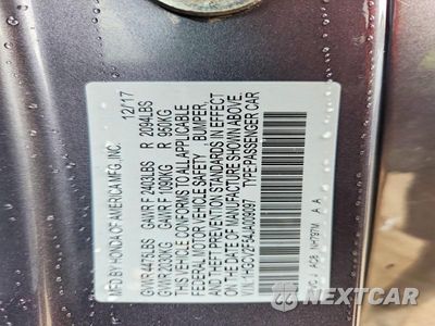 Zdjęcie 12 z 12 samochodu: 2018 HONDA ACCORD EXL VIN:1HGCV2F54JA009097 - miniatura