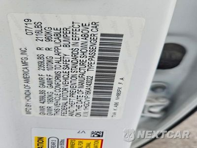 Zdjęcie 12 z 12 samochodu: 2019 HONDA ACCORD LX VIN:1HGCV1F16KA143022 - miniatura