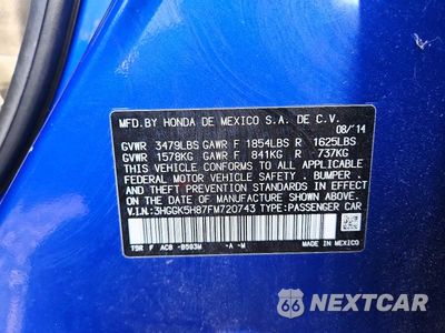 Zdjęcie 13 z 13 samochodu: 2015 HONDA FIT EX VIN:3HGGK5H87FM720743 - miniatura