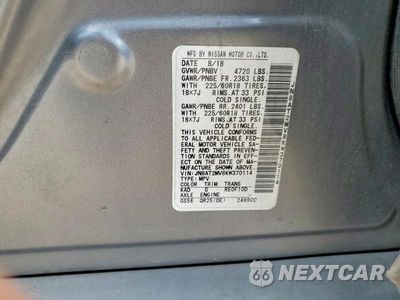 Zdjęcie 13 z 13 samochodu: 2019 NISSAN ROGUE SV VIN:JN8AT2MV8KW370114 - miniatura