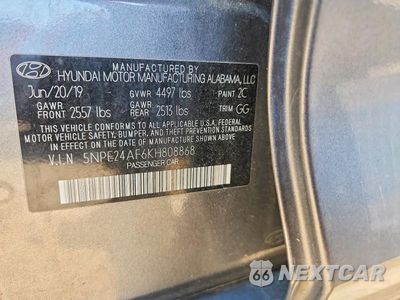 Zdjęcie 12 z 12 samochodu: 2019 HYUNDAI SONATA SE VIN:5NPE24AF6KH808868 - miniatura
