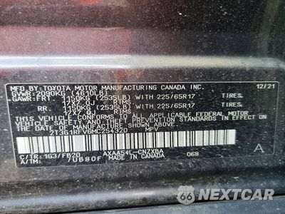 Zdjęcie 13 z 13 samochodu: 2021 TOYOTA RAV4 LE VIN:2T3G1RFV6MC254320 - miniatura