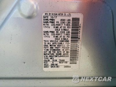 Zdjęcie 14 z 14 samochodu: 2018 NISSAN ROGUE SV VIN:JN8AT2MT3JW455293 - miniatura