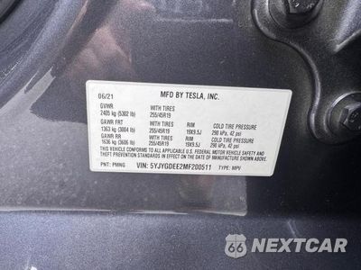 Zdjęcie 10 z 10 samochodu: 2021 TESLA MODEL Y VIN:5YJYGDEE2MF200511 - miniatura