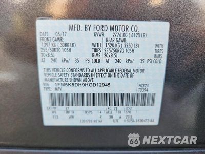 Zdjęcie 14 z 14 samochodu: 2017 FORD EXPLORER XLT VIN:1FM5K8DH9HGD12945 - miniatura