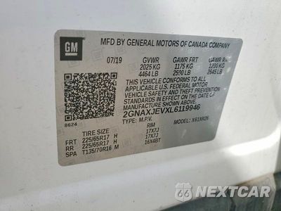 Zdjęcie 13 z 13 samochodu: 2020 CHEVROLET EQUINOX LT VIN:2GNAXJEVXL6119946 - miniatura