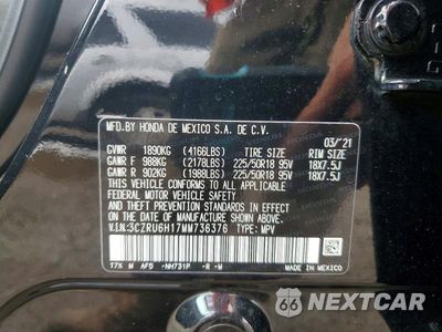 Zdjęcie 12 z 12 samochodu: 2021 HONDA HR-V SPORT VIN:3CZRU6H17MM736376 - miniatura