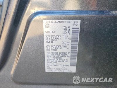 Zdjęcie 13 z 13 samochodu: 2014 NISSAN PATHFINDER S VIN:5N1AR2MM5EC718695 - miniatura