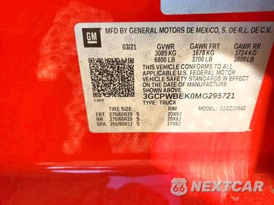 Zdjęcie 12 z 12 samochodu: 2021 CHEVROLET SILVERADO C1500 CUSTOM VIN:3GCPWBEK0MG295721 - miniatura