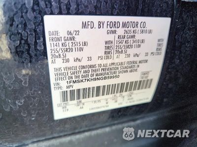 Zdjęcie 13 z 13 samochodu: 2022 FORD EXPLORER ST-LINE VIN:1FMSK7KH9NGB59950 - miniatura