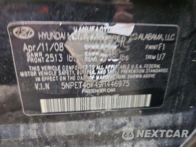Zdjęcie 12 z 12 samochodu: 2009 HYUNDAI SONATA GLS V6 VIN:5NPET46F49H446975 - miniatura