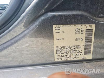 Zdjęcie 12 z 12 samochodu: 2020 NISSAN ALTIMA S VIN:1N4BL4BV9LC281613 - miniatura