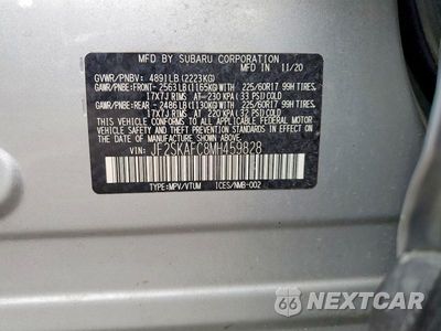Zdjęcie 12 z 12 samochodu: 2021 SUBARU FORESTER PREMIUM VIN:JF2SKAFC8MH459828 - miniatura