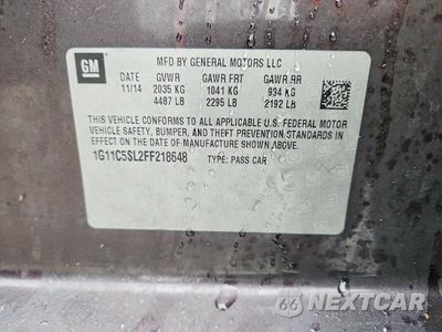 Zdjęcie 12 z 12 samochodu: 2015 CHEVROLET MALIBU 1LT VIN:1G11C5SL2FF218648 - miniatura